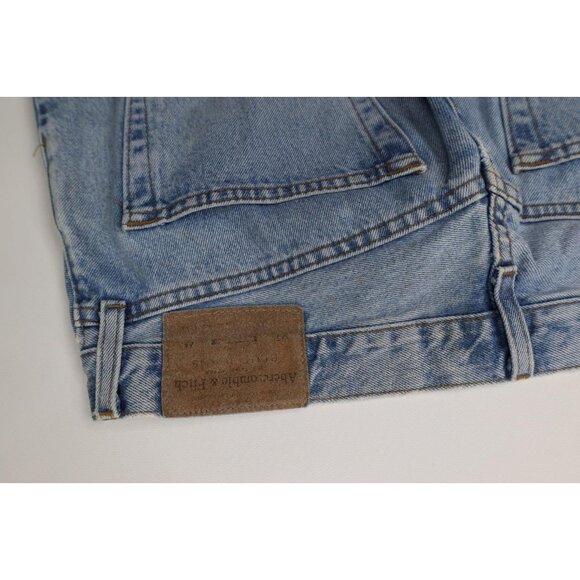 Vtg 90s Y2K Abercrombie & Fitch Womens 12 Babydoll Boy Flare Wide Leg Jeans USA - Picture 15 of 15